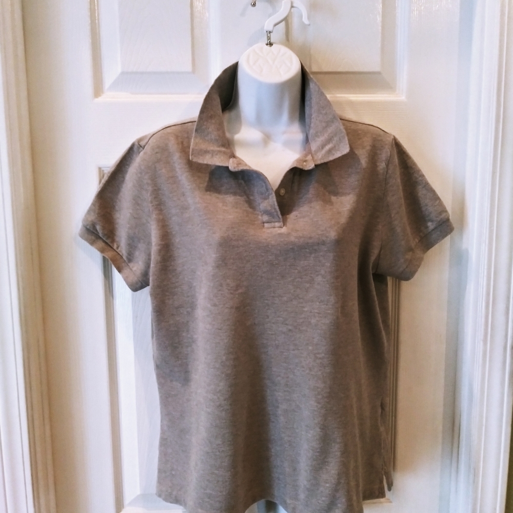 Lands' End Polo Shirt Gray